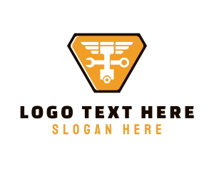 Mechanical - Piston Wrench Repair logo design