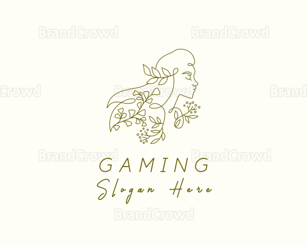 Floral Woman Salon Logo