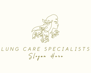 Floral Woman Salon logo design