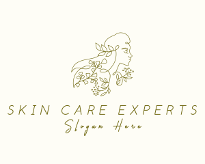 Floral Woman Salon logo design