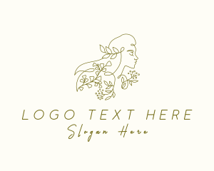 Beauty - Floral Woman Salon logo design