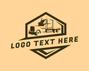 Dump Truck - Freight Truck Logistics logo design