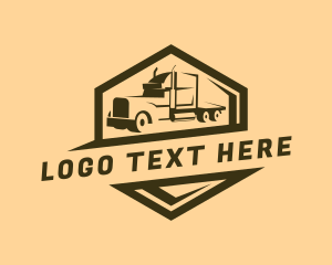 Freight Truck Logistics Logo