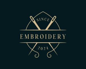 Stitching Embroidery Tailor logo design