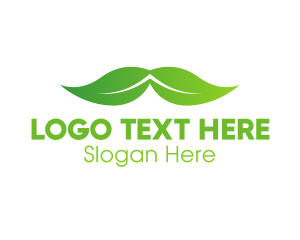 Eco Barber Mustache Logo