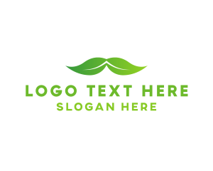 Mustache - Eco Barber Mustache logo design