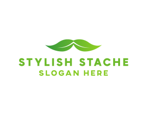 Mustache - Eco Barber Mustache logo design