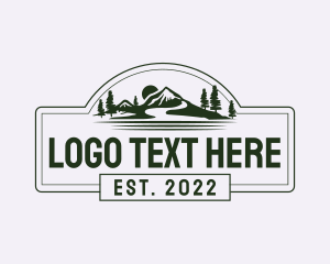Trekking - Green Mountain Outdoor logo design