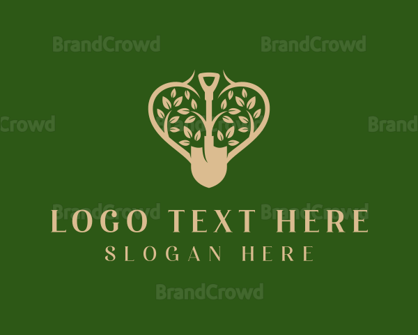 Shovel Lawn Gardening Logo