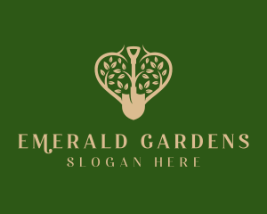 Shovel Lawn Gardening logo design