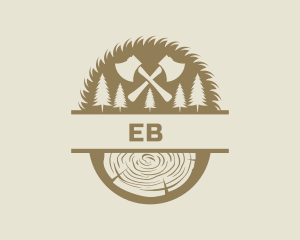 Lumberjack Axe Woodwork Logo