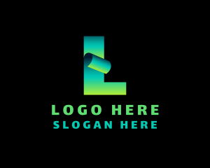 Document Writing App Letter L logo design