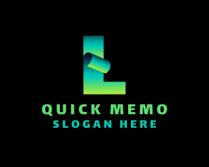 Memo - Document Writing App Letter L logo design