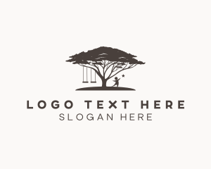 Tutor - Tree Swing Playground logo design