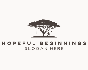 Hope - Tree Swing Playground logo design
