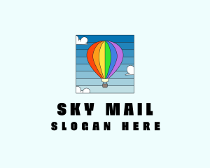 Colorful Hot Air Balloon logo design