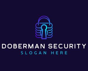 Padlock Security Software logo design