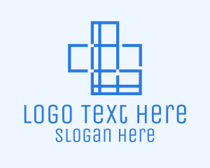 Surgeon - Blue Cross Outline logo design