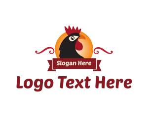 Chicken - Sun Rooster Farm logo design