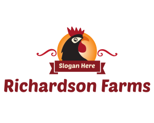 Sun Rooster Farm logo design