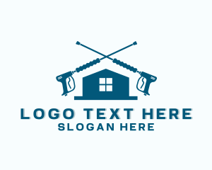Squeegee - House Pressure Wash Cleaning logo design