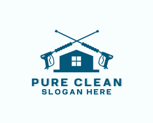 House Pressure Wash Cleaning logo design