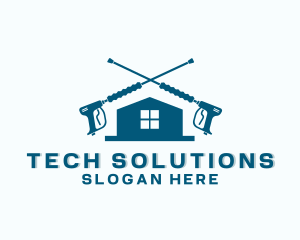House Pressure Wash Cleaning logo design