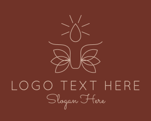 Candle - Spa Candle Lotus logo design