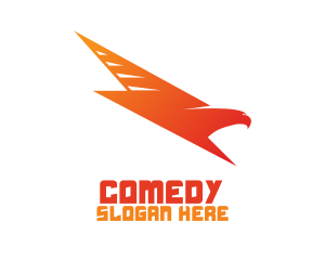 Video Game - Orange Lightning Falcon logo design