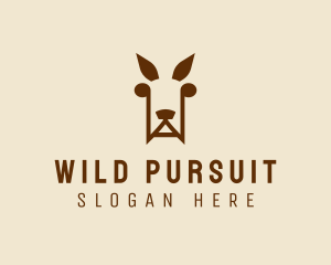 Wild Kangaroo Zoo logo design