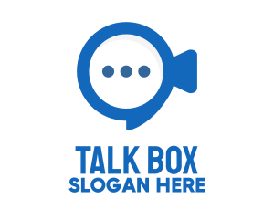 Chat Box - Blue Video Chat logo design