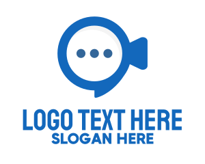 Messaging - Blue Video Chat logo design