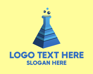 Three-dimensional - Lab Flask Pyramid logo design