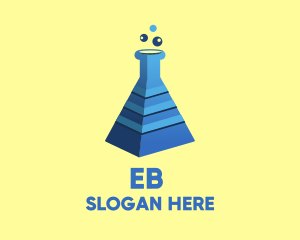 Egyptian - Lab Flask Pyramid logo design