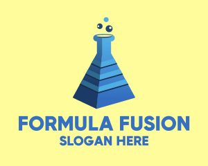Formula - Lab Flask Pyramid logo design