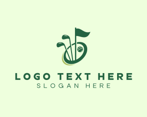 Golf Course - Sports Golf Club Flag logo design