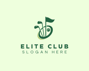Sports Golf Club Flag  logo design