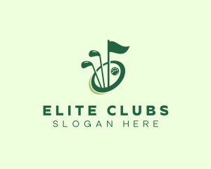 Sports Golf Club Flag  logo design