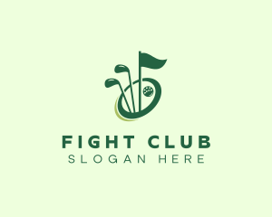 Sports Golf Club Flag  logo design