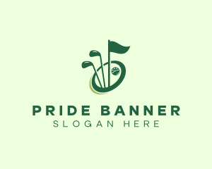 Sports Golf Club Flag  logo design