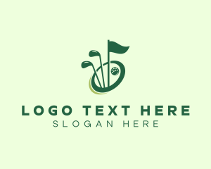 Sports Golf Club Flag  Logo