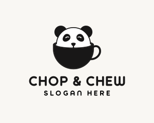 Cute Panda Cup Logo