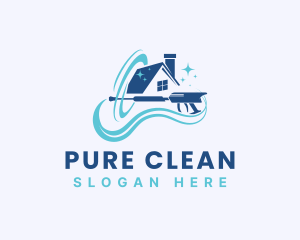 Clean House Pressure Washer logo design