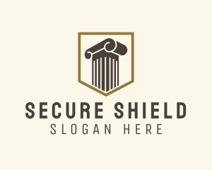 Shield Column Finance Insurance logo design