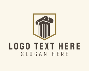 Lawyer - Shield Column Finance Insurance logo design