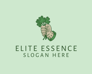 Irish Shamrock Hand Logo