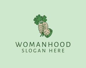 Irish Shamrock Hand Logo