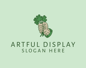 Irish Shamrock Hand logo design