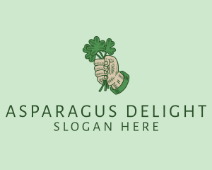 Irish Shamrock Hand logo design