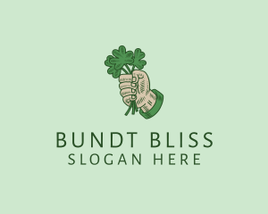 Irish Shamrock Hand logo design